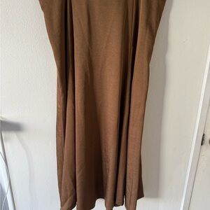 Vince Maxi A-Line Chestnut Brown Skirt